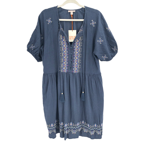 Knox Rose NEW Womens Size XXL Bohemian Embroidered Knee Length Dress Boho - Picture 10 of 10